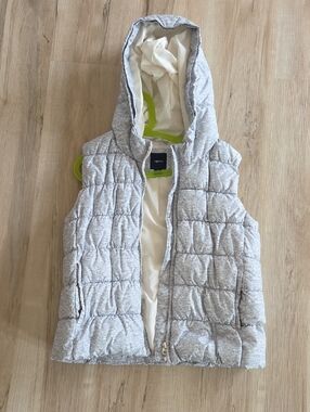 Gap Kids Hooded Puffer Vest - Gray